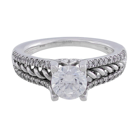 18k White Gold Andara Tapered Diamond Ring
