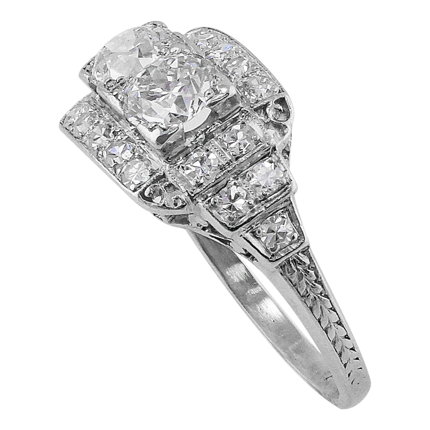Art Deco Platinum Diamond Ring