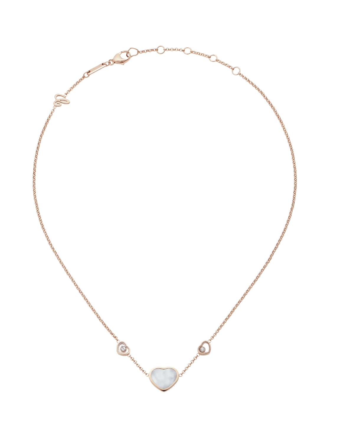 My Happy Hearts Necklace Mother of Pearl