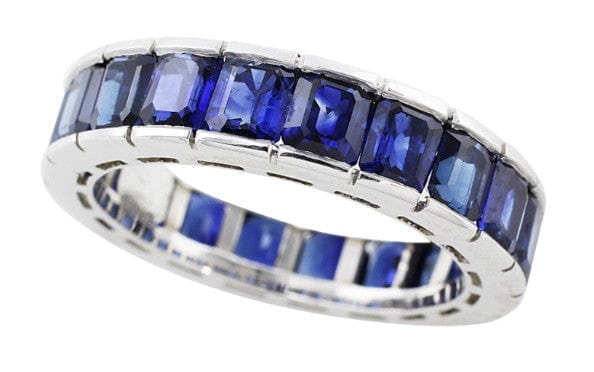Platinum 7ct Sapphire Eternity Band
