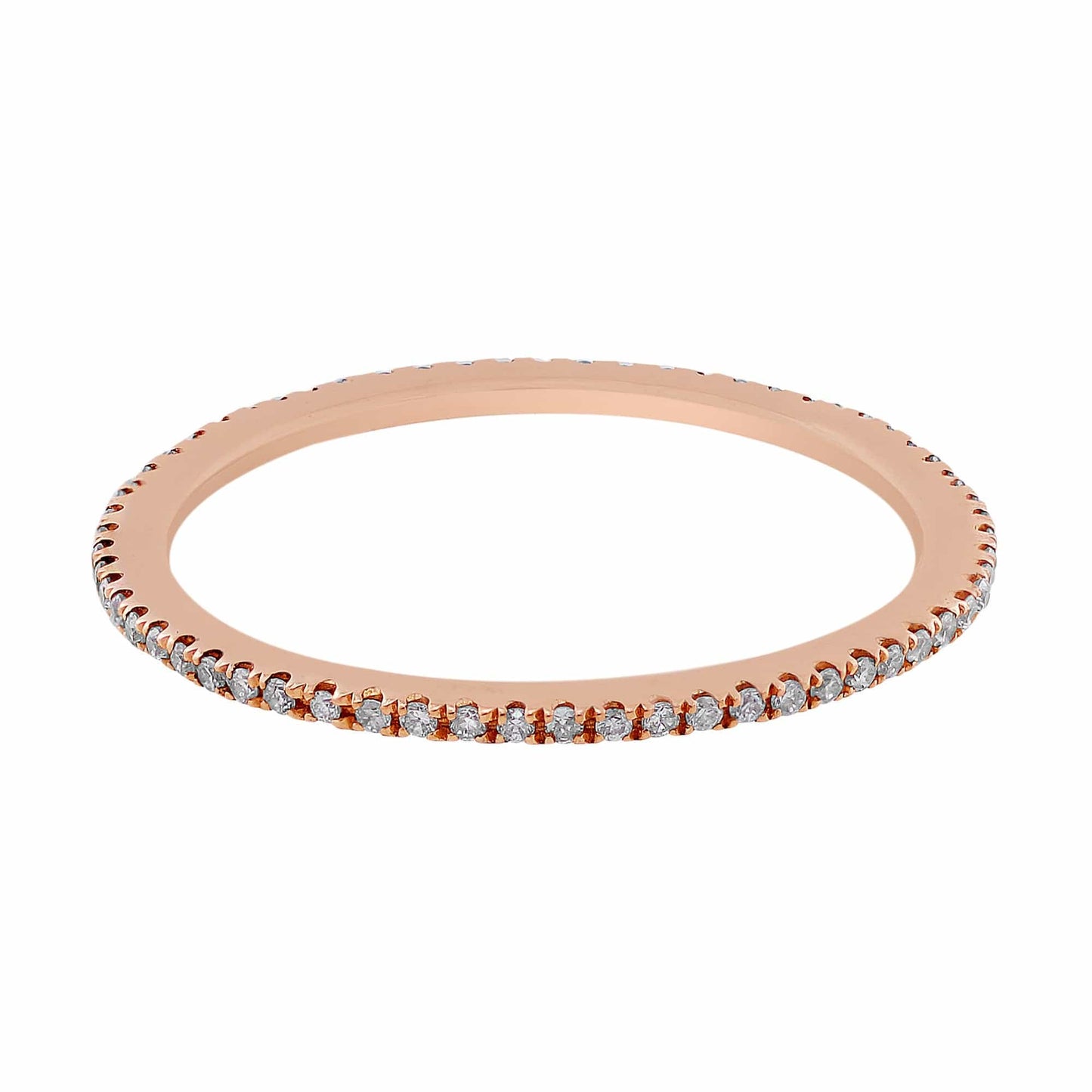 Rose Gold Pave Diamond Eternity Band