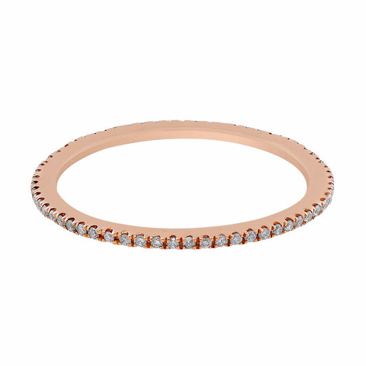 Rose Gold Pave Diamond Eternity Band