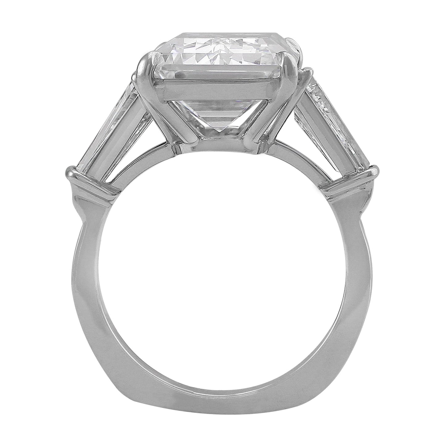 Rivière Platinum Internally Flawless 10.23ct Emerald Cut Diamond Ring, GIA Certified