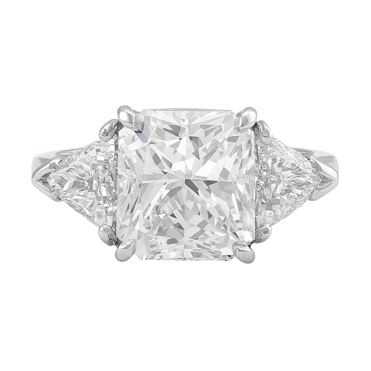 4.01ct Cushion Cut Diamond Platinum Ring