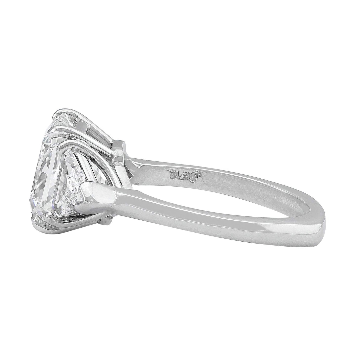 4.01ct Cushion Cut Diamond Platinum Ring