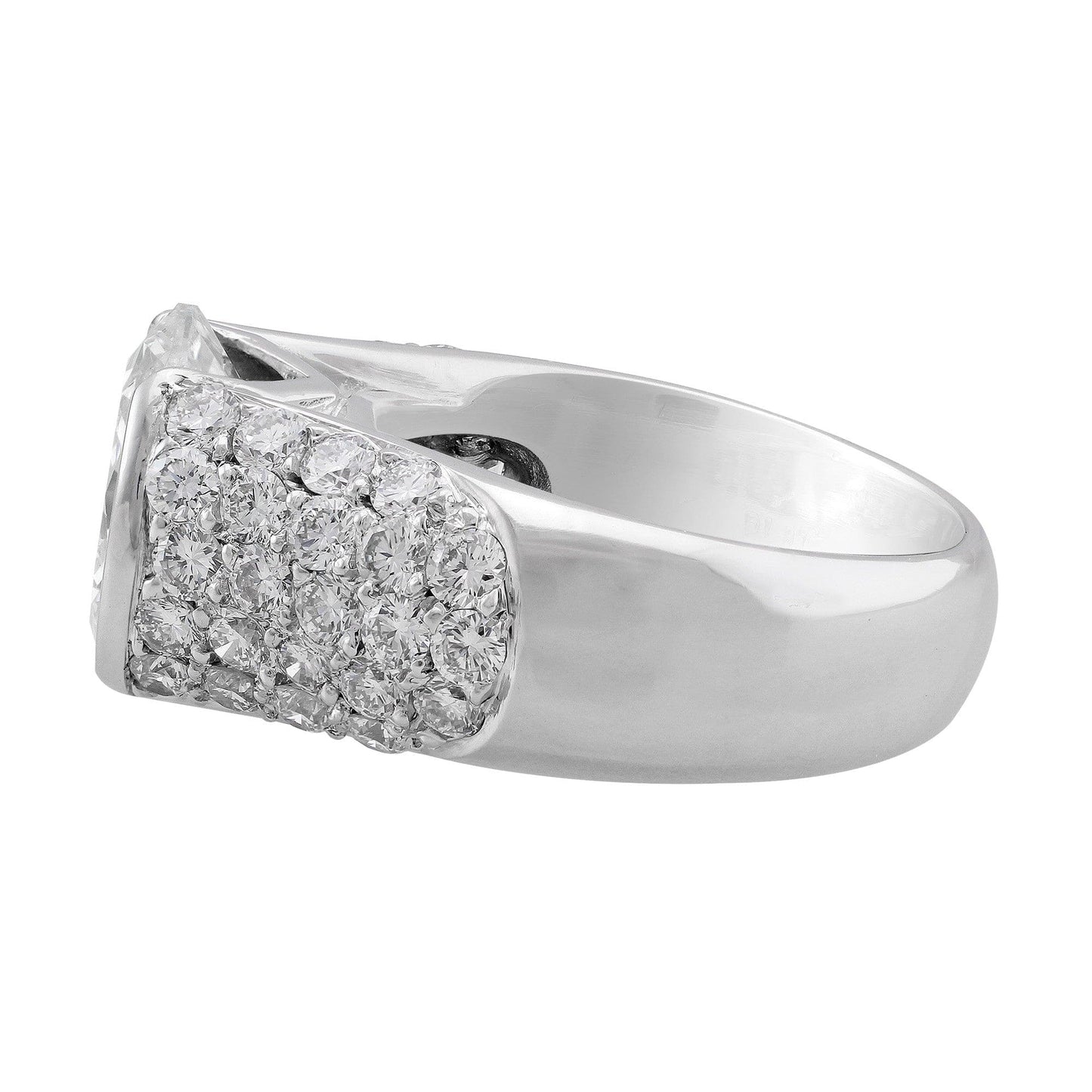 Rivière Platinum 4.87ct Round Brilliant Diamond Ring