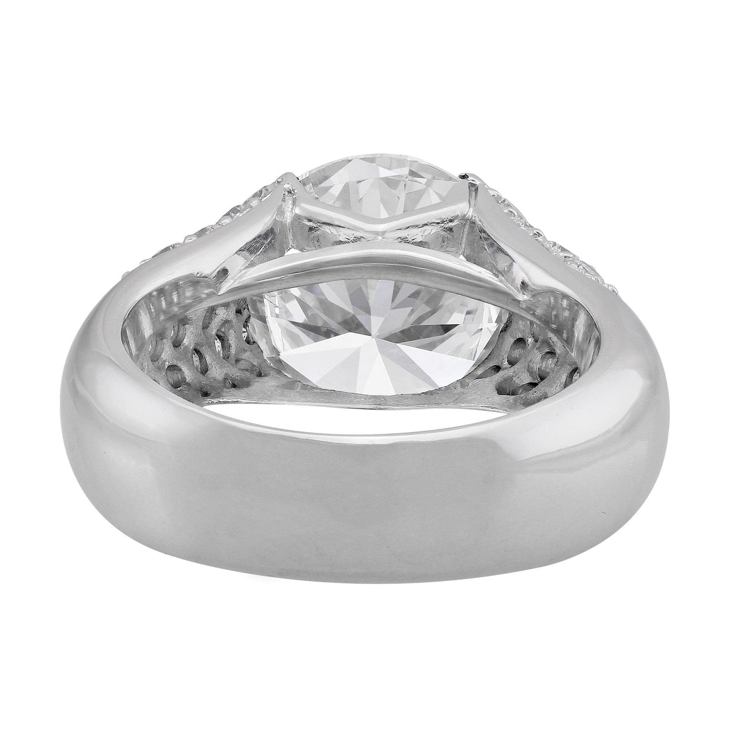 Rivière Platinum 4.87ct Round Brilliant Diamond Ring