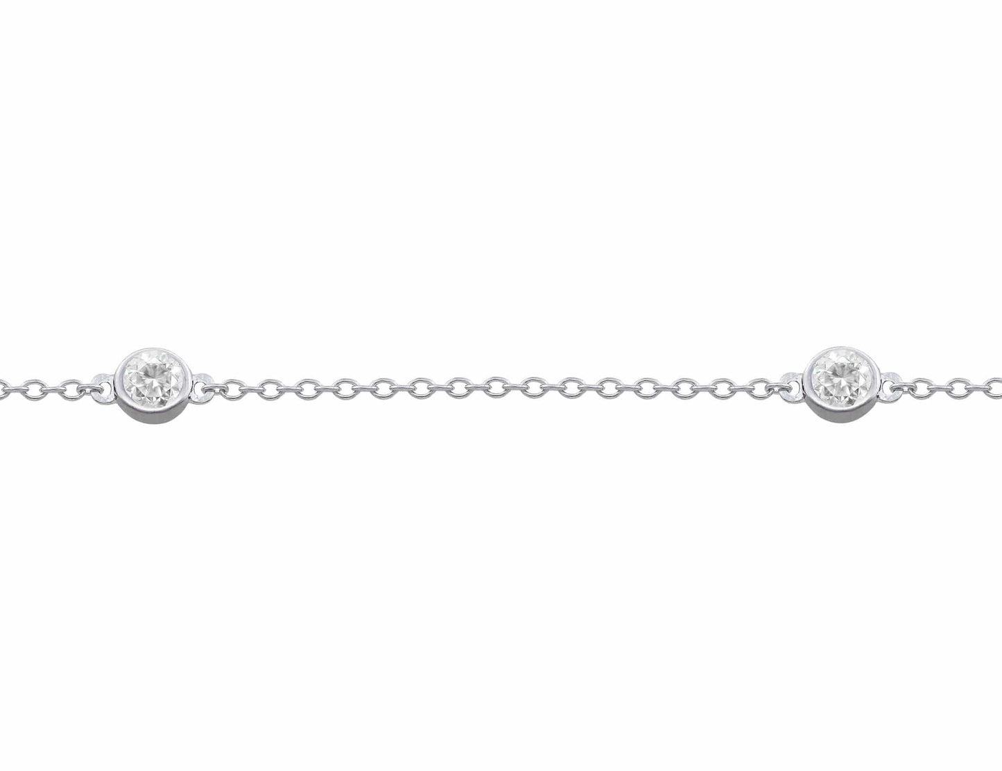 14kt White Gold .33ctw Five Diamond Bracelet