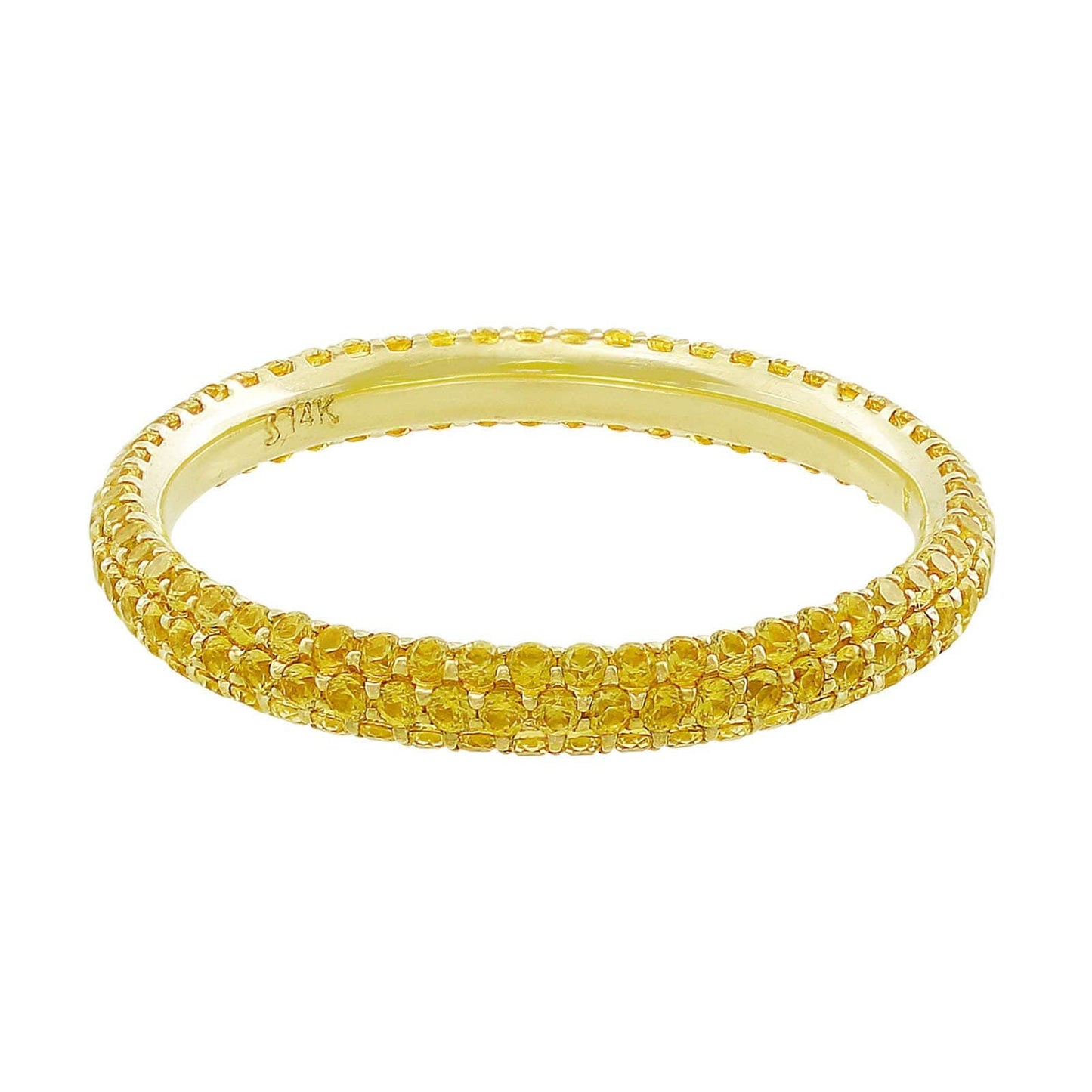 14kt Yellow Gold Yellow Sapphire Eternity Band