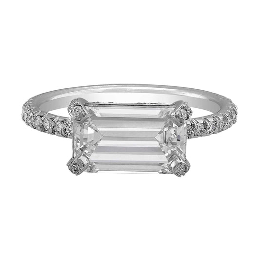 Riviera Platinum 2.01ct Emerald Cut Diamond Ring