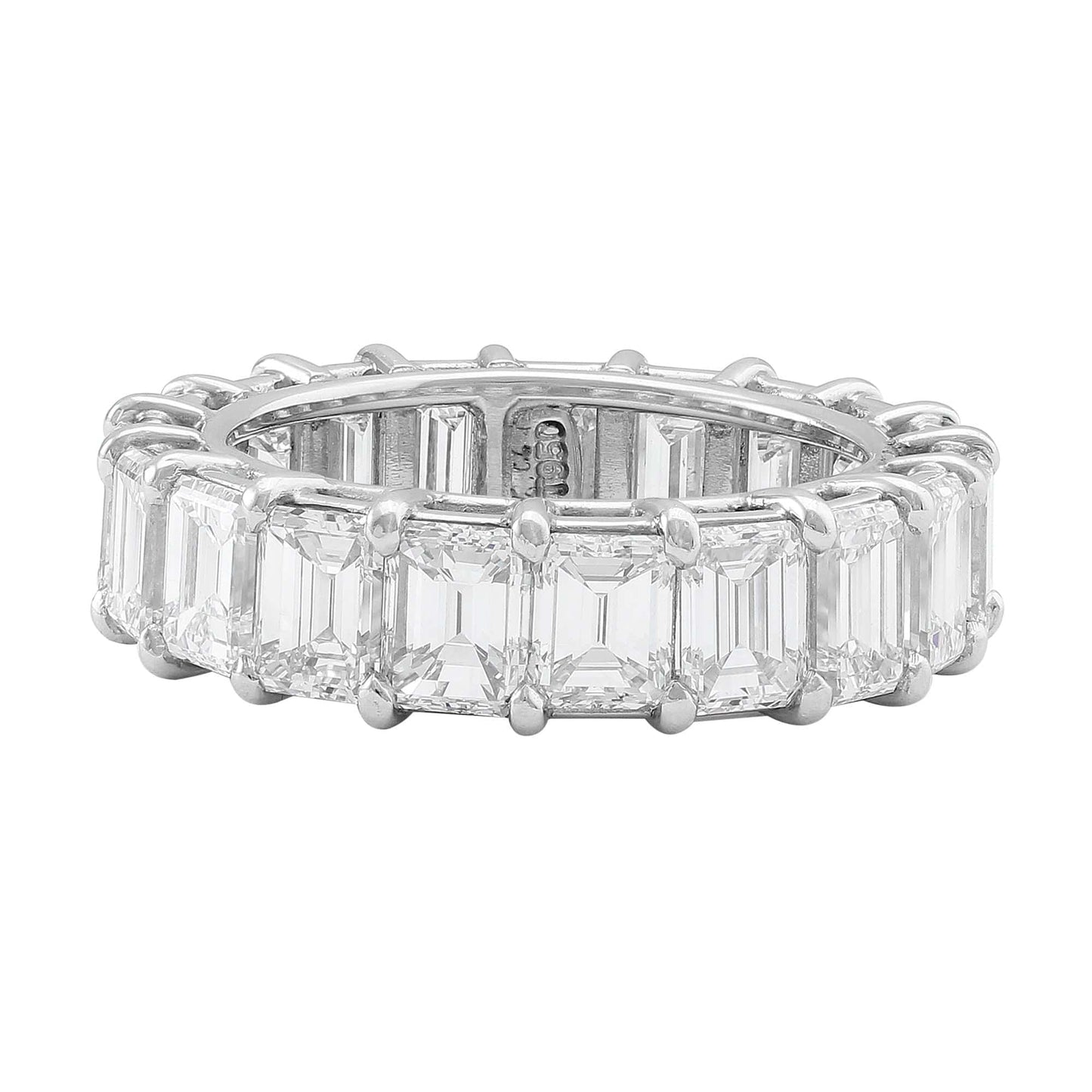 Rivière Platinum 4.15ctw Emerald-Cut Diamond Eternity Band