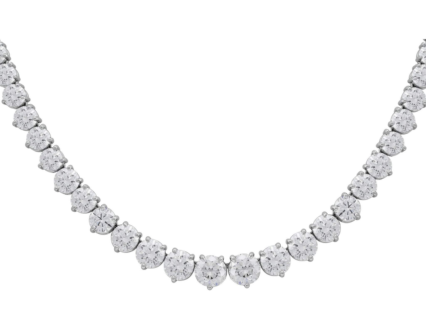 Rivière Platinum 23.03ctw Diamond Graduated Necklace, GIA Certified