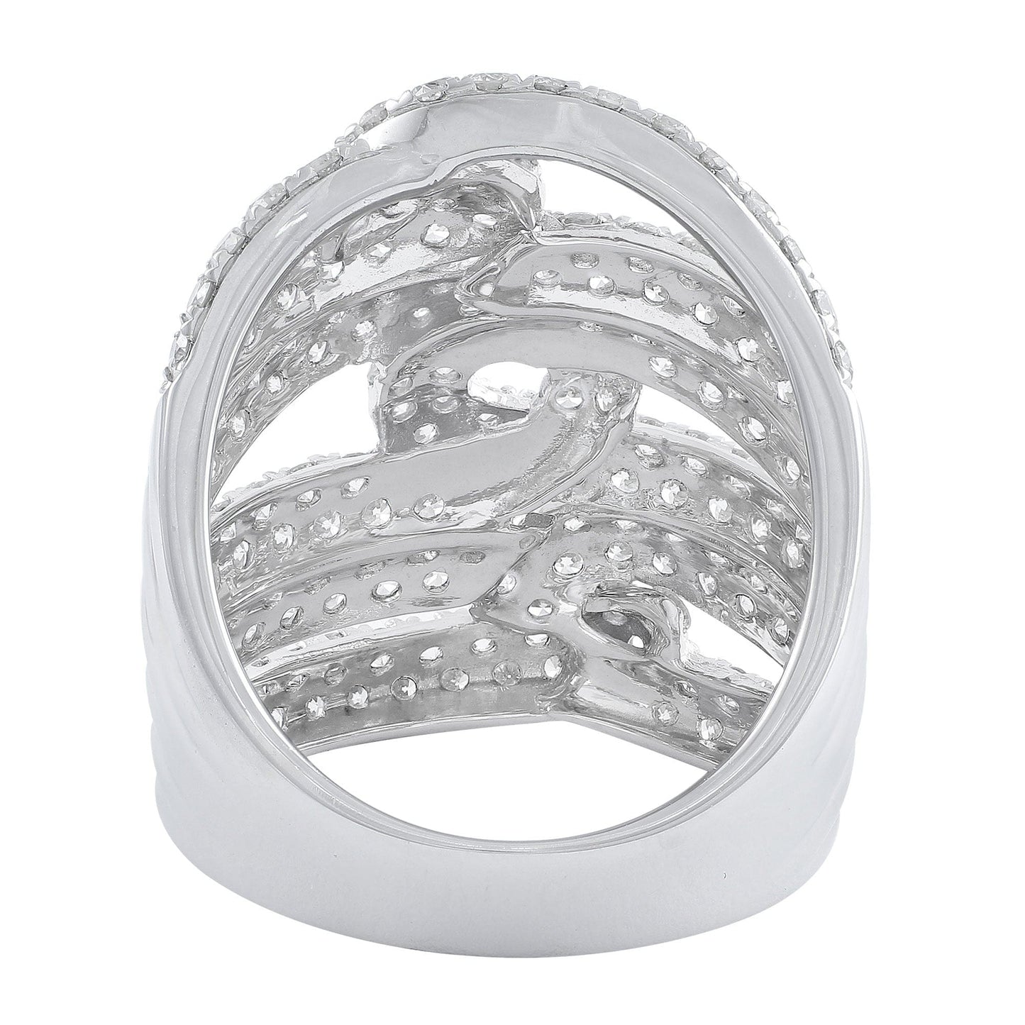 Odelia 18kt White Gold Diamond Knotted Ring