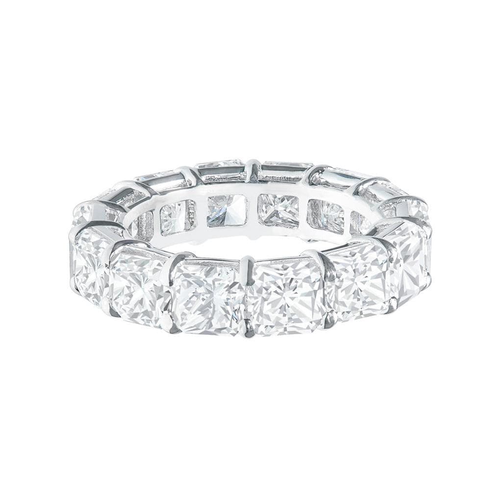 Platinum 10.78ctw Radiant Cut Diamond Band