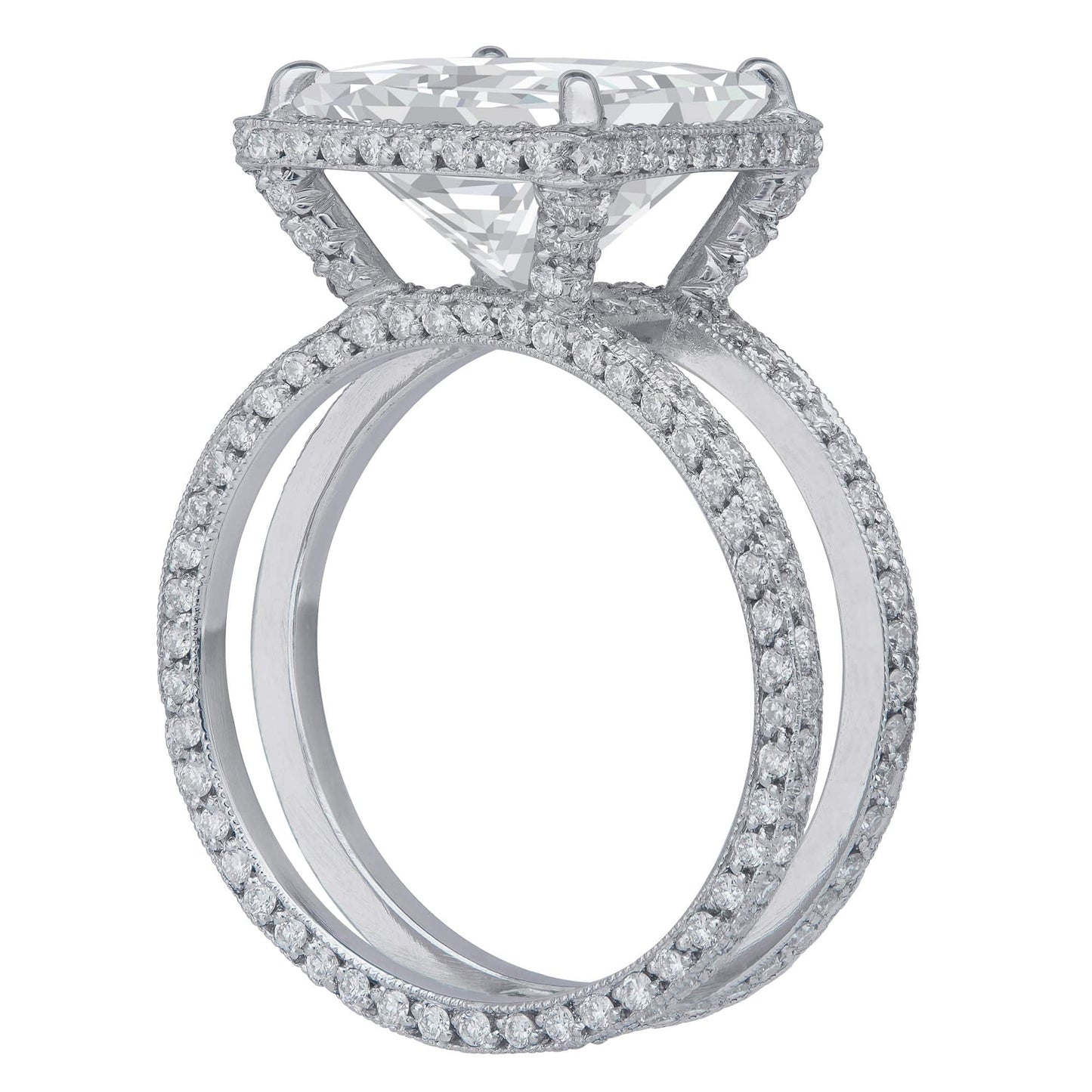 Rivière 4.01ct Square Cut Diamond Ring