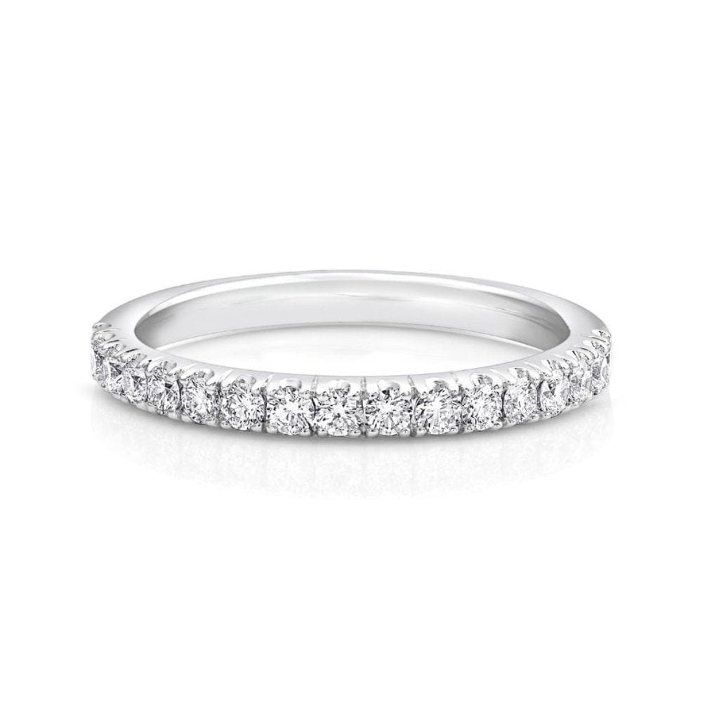 18kt White Gold 0.44ctw Half Pavè Band