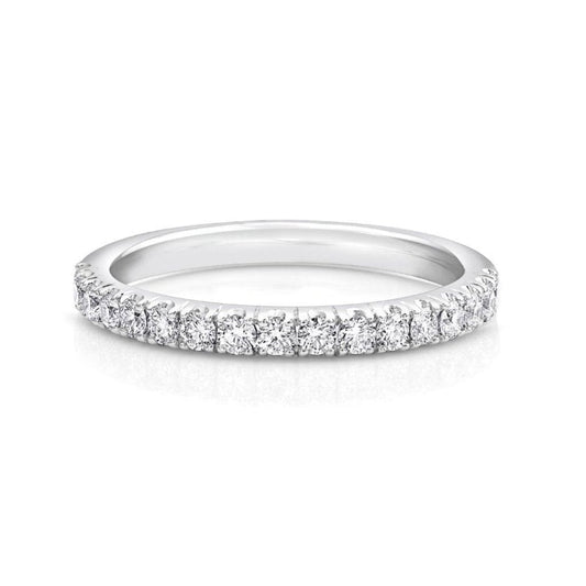 18kt White Gold 0.44ctw Half Pavè Band