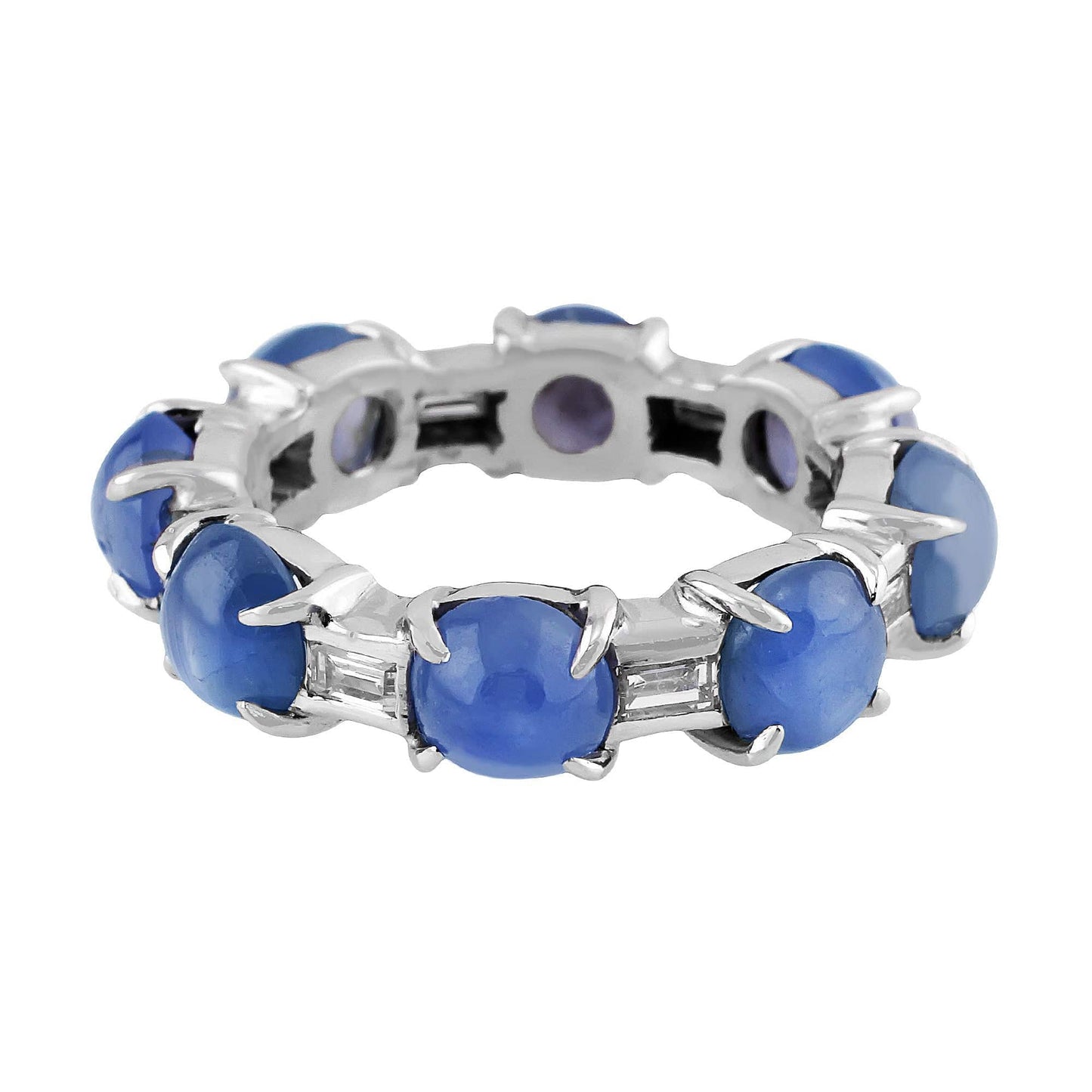 Platinum Estate Star Sapphire Diamond Ring