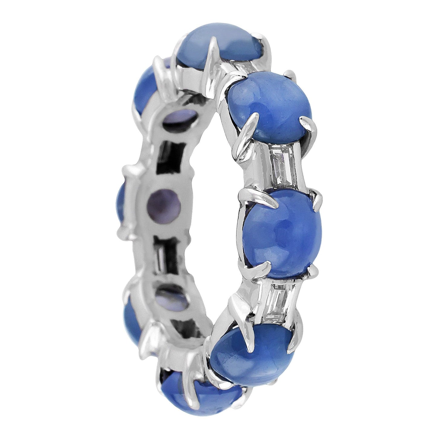 Platinum Estate Star Sapphire Diamond Ring