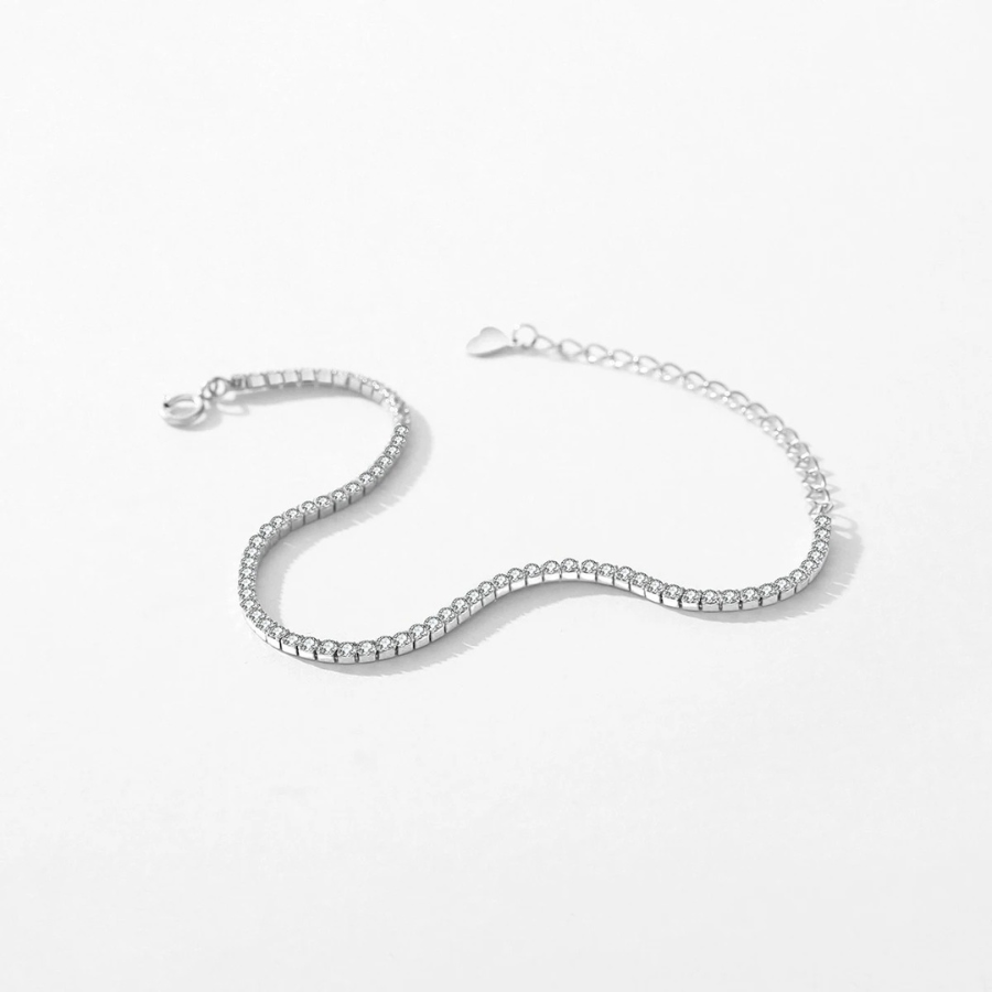 Elegant Clear CZ Bracelet – 925 Sterling Silver