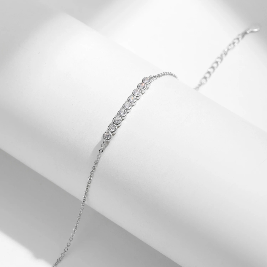 Elegant D Color Moissanite Bracelet – 925 Sterling Silver