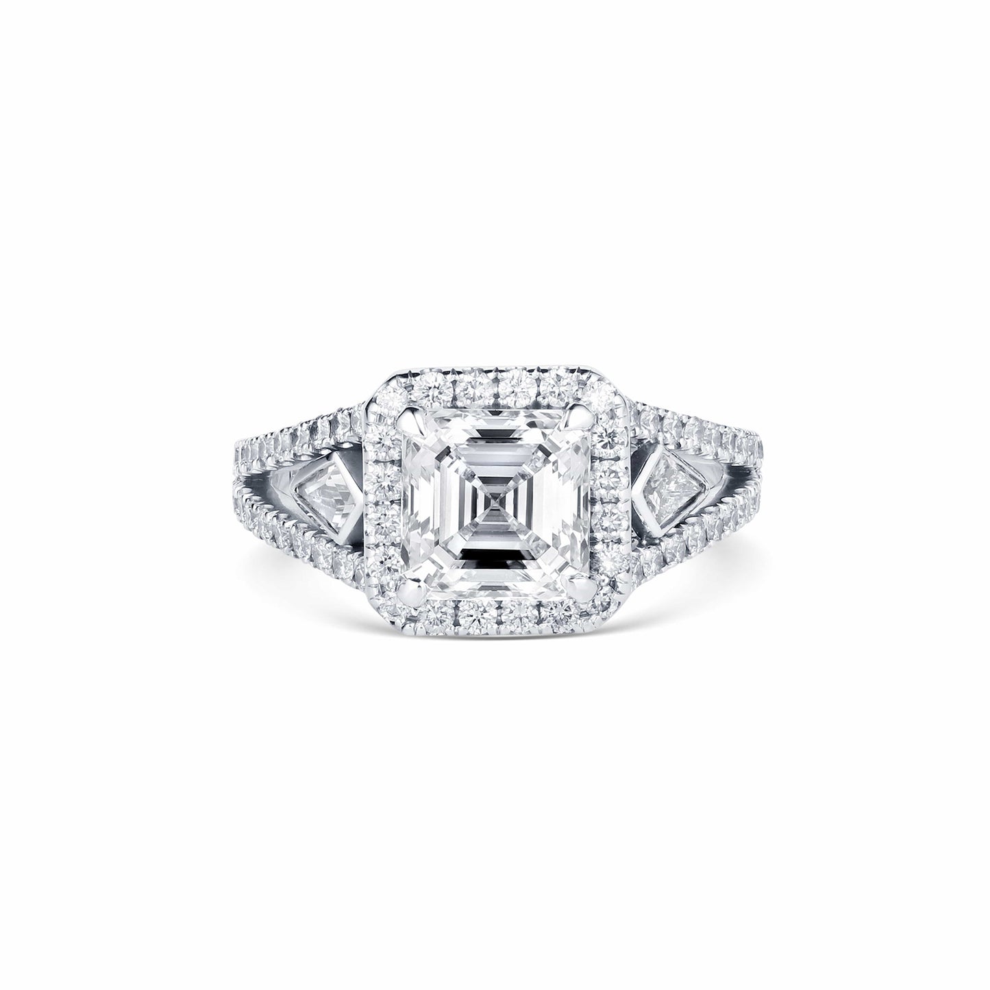 Estate 18kt White Gold 2.20ct Asscher Cut Diamond Ring, GIA Certified