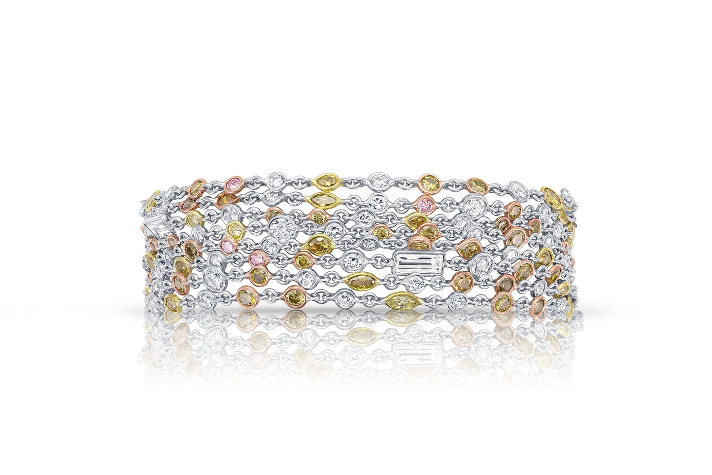 Rivière 28.38 ctw Natural Color Diamond Bracelet
