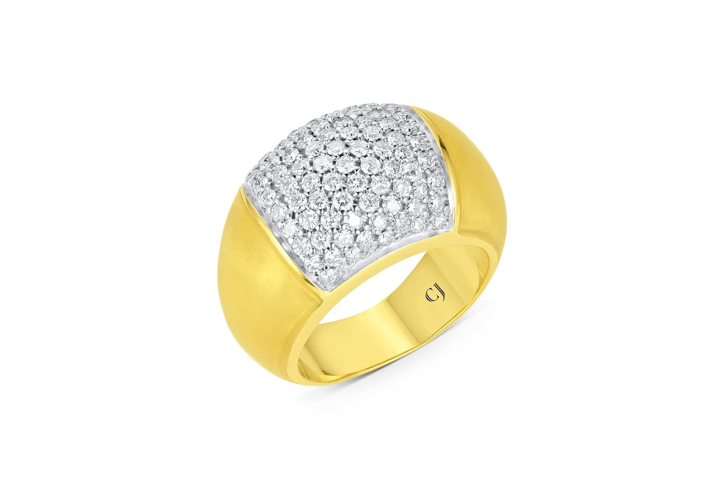 Soho Dome Diamond Ring in 18K Yellow Gold
