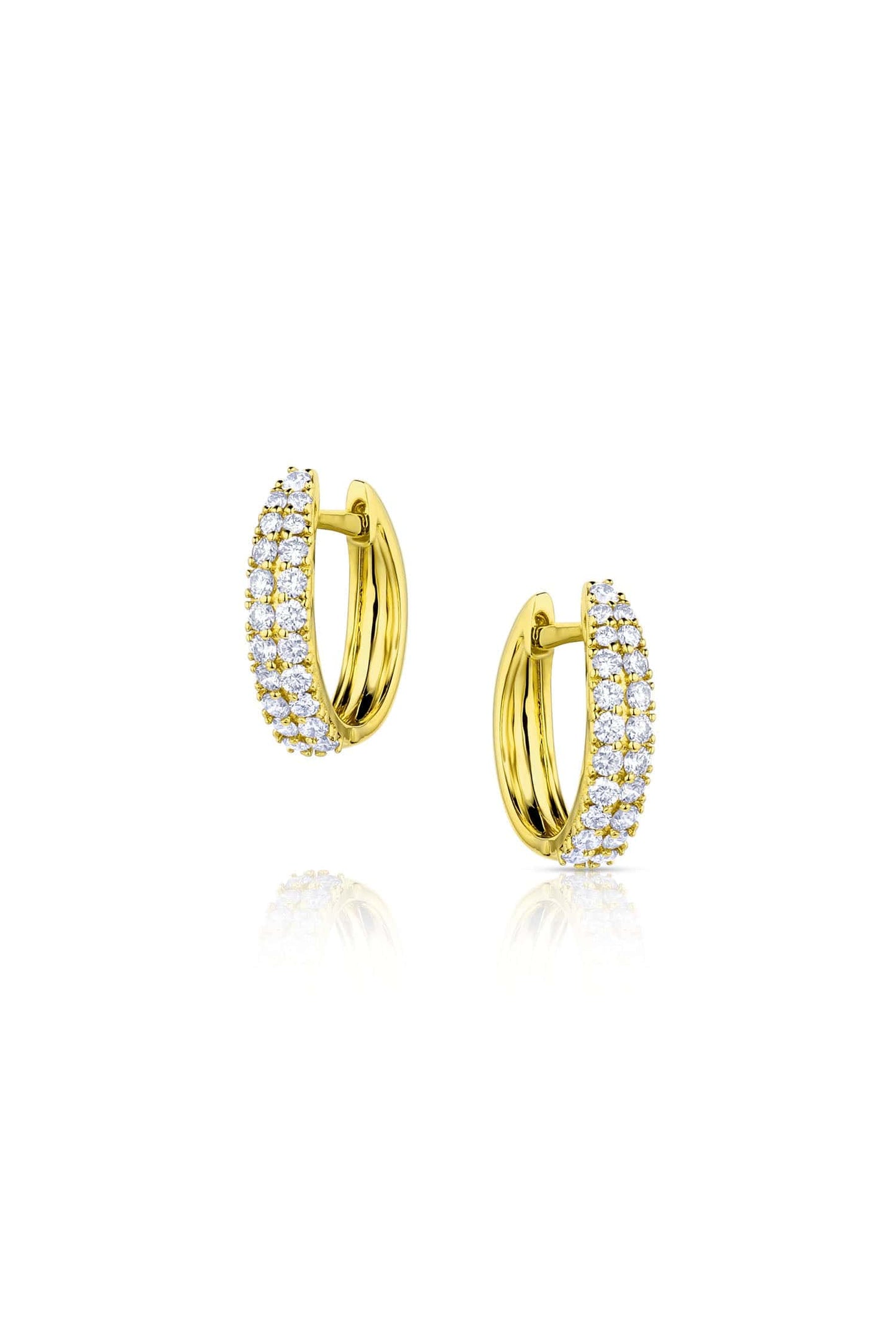 Yellow Gold Diamond Hoop Earrings $2,290