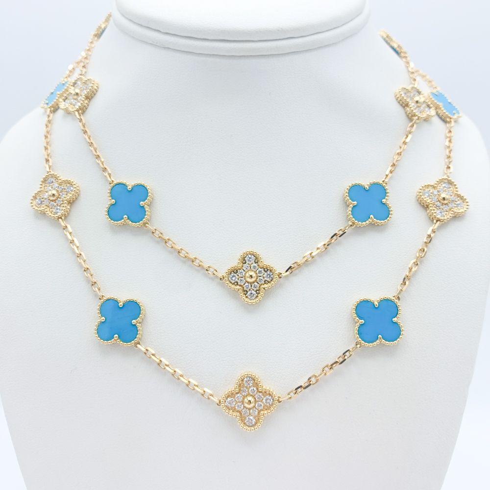 18K Celestial Vintage Alhambra 20 Motifs Long Necklace