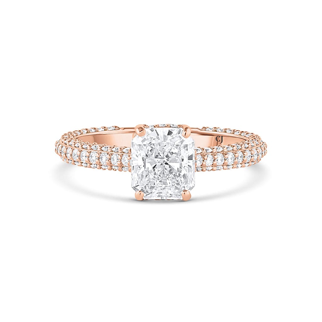 18k Rose Gold 1.53ct Radiant Cut Diamond Ring, GIA Certified