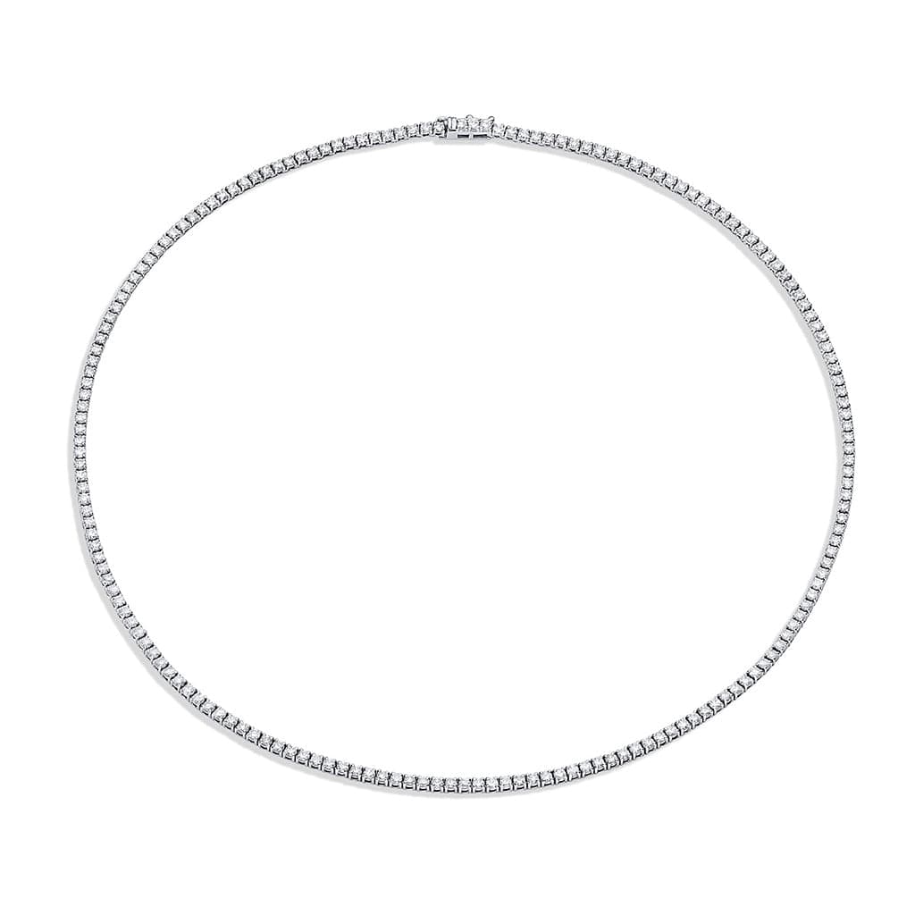 Rivière 18kt White Gold 6.02ctw Diamond Tennis Necklace