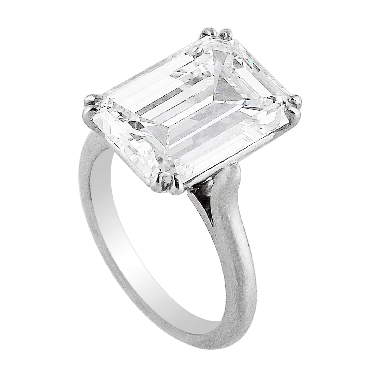 Platinum 7ct Emerald Cut Diamond Ring