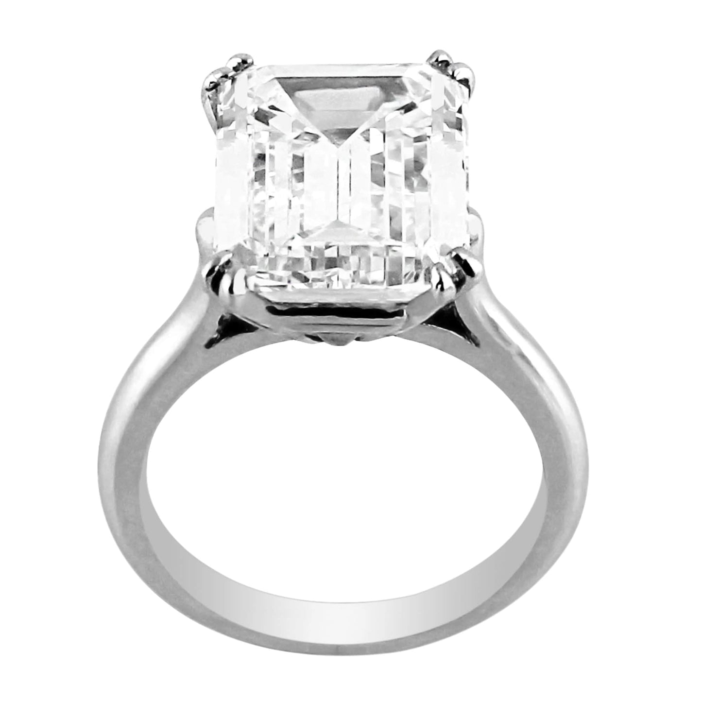 Platinum 7ct Emerald Cut Diamond Ring