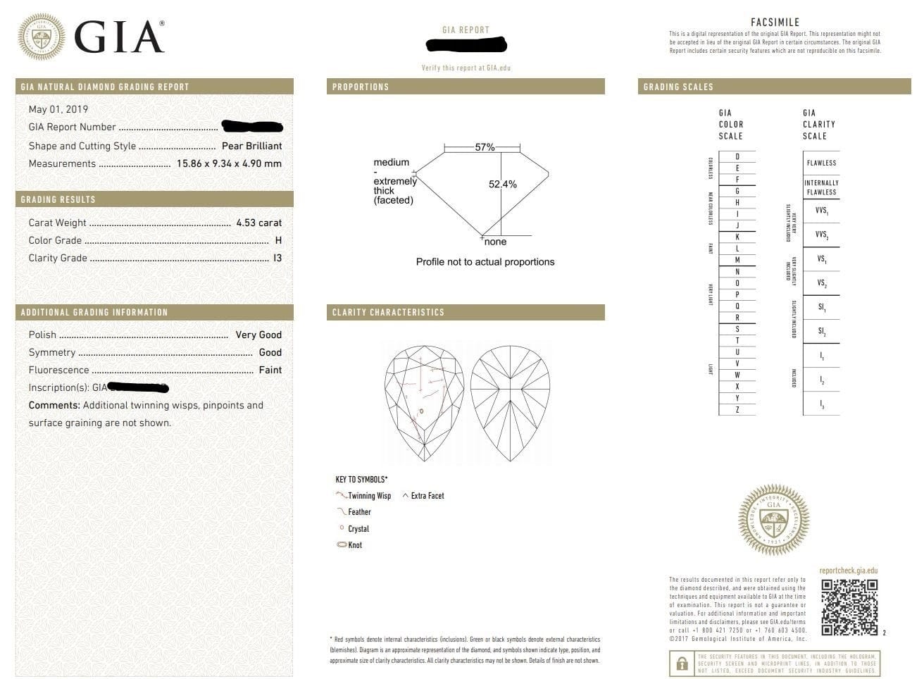 18kt White Gold Pear Diamond Drop Earrings, GIA Certified