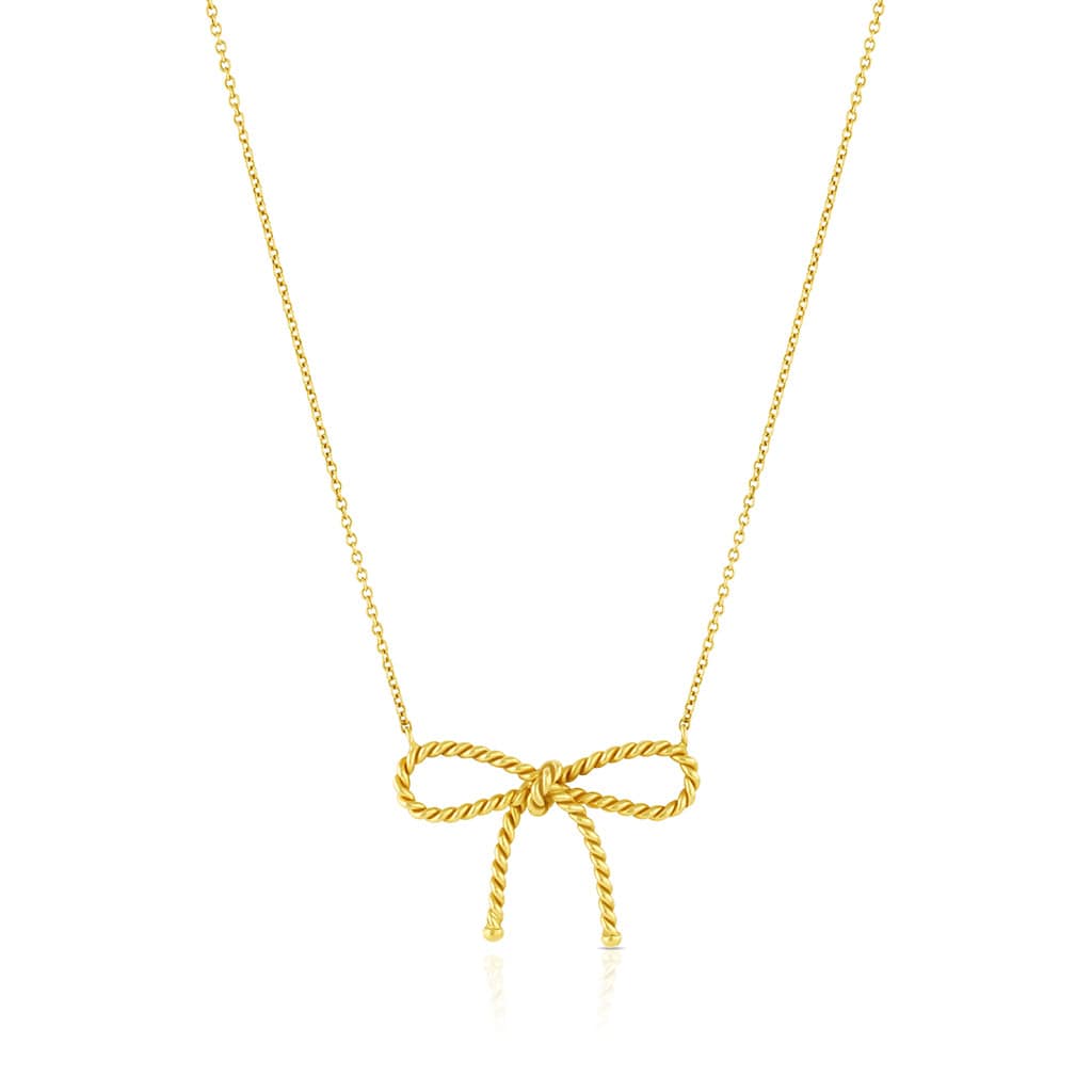 Tiffany & Co. 18K Yellow Gold Bow Necklace - Estate