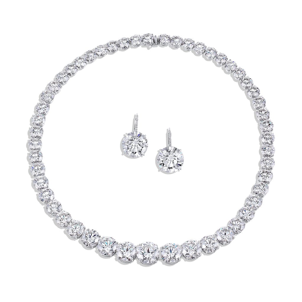Rivière Platinum 100ct Diamond Necklace, GIA Certified