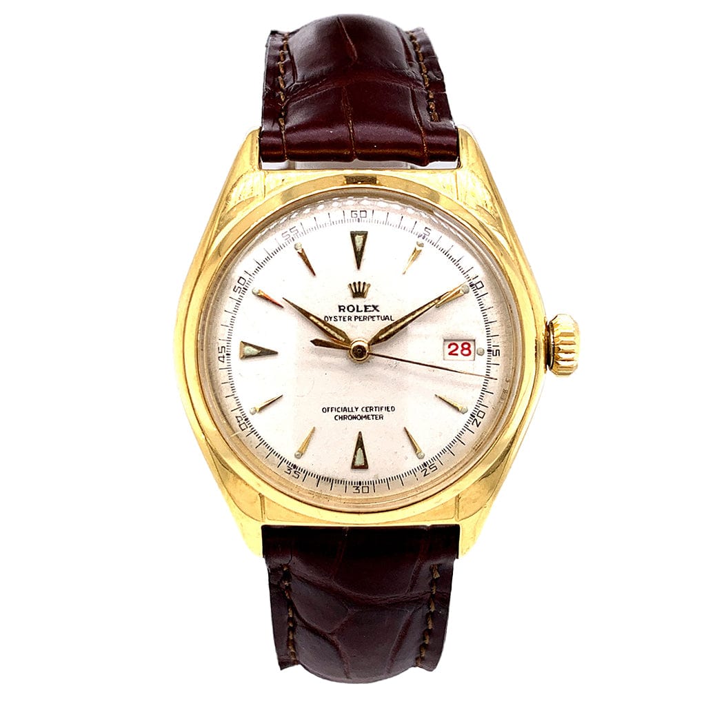 Rolex Oyster Perpetual Bubble Back 18K Yellow Gold 36MM 5030 - Pre-Owned