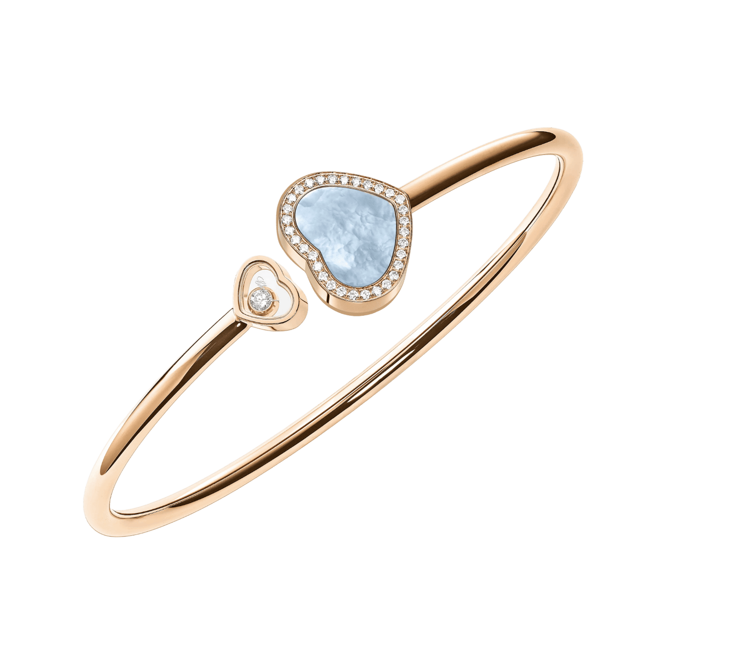 Happy Heart Bangle Mother Of Pearl