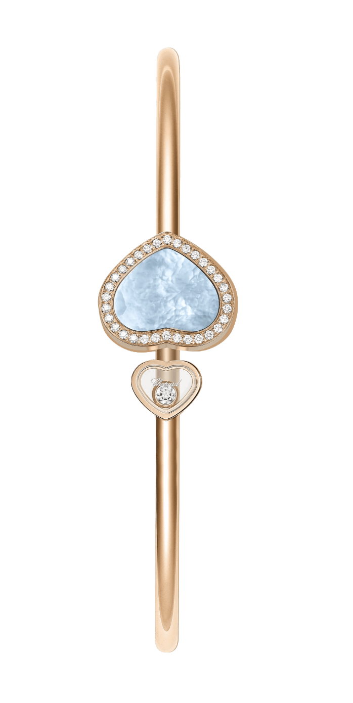 Happy Heart Bangle Mother Of Pearl