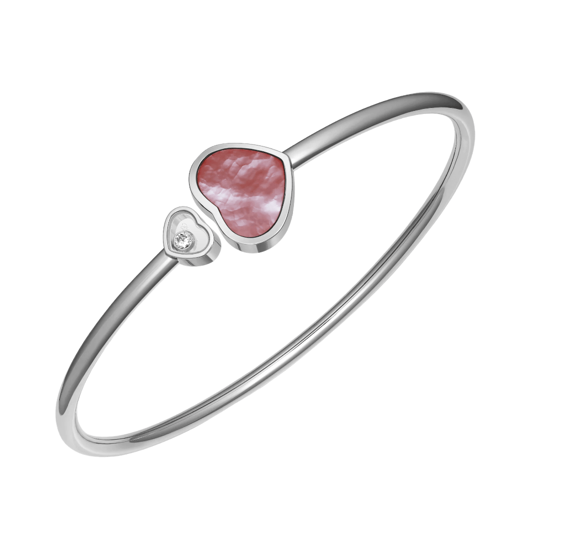 Happy Heart Bangle Mother Of Pearl
