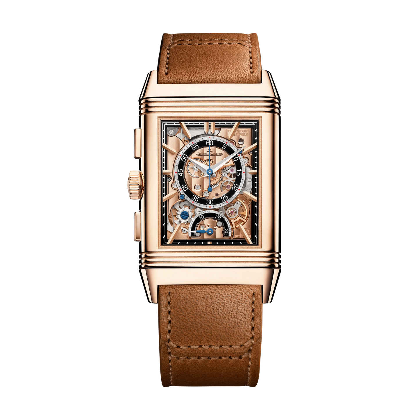 Pink Gold Reverso Tribute Chronograph Manual Winding Men’s Watch Q389256J