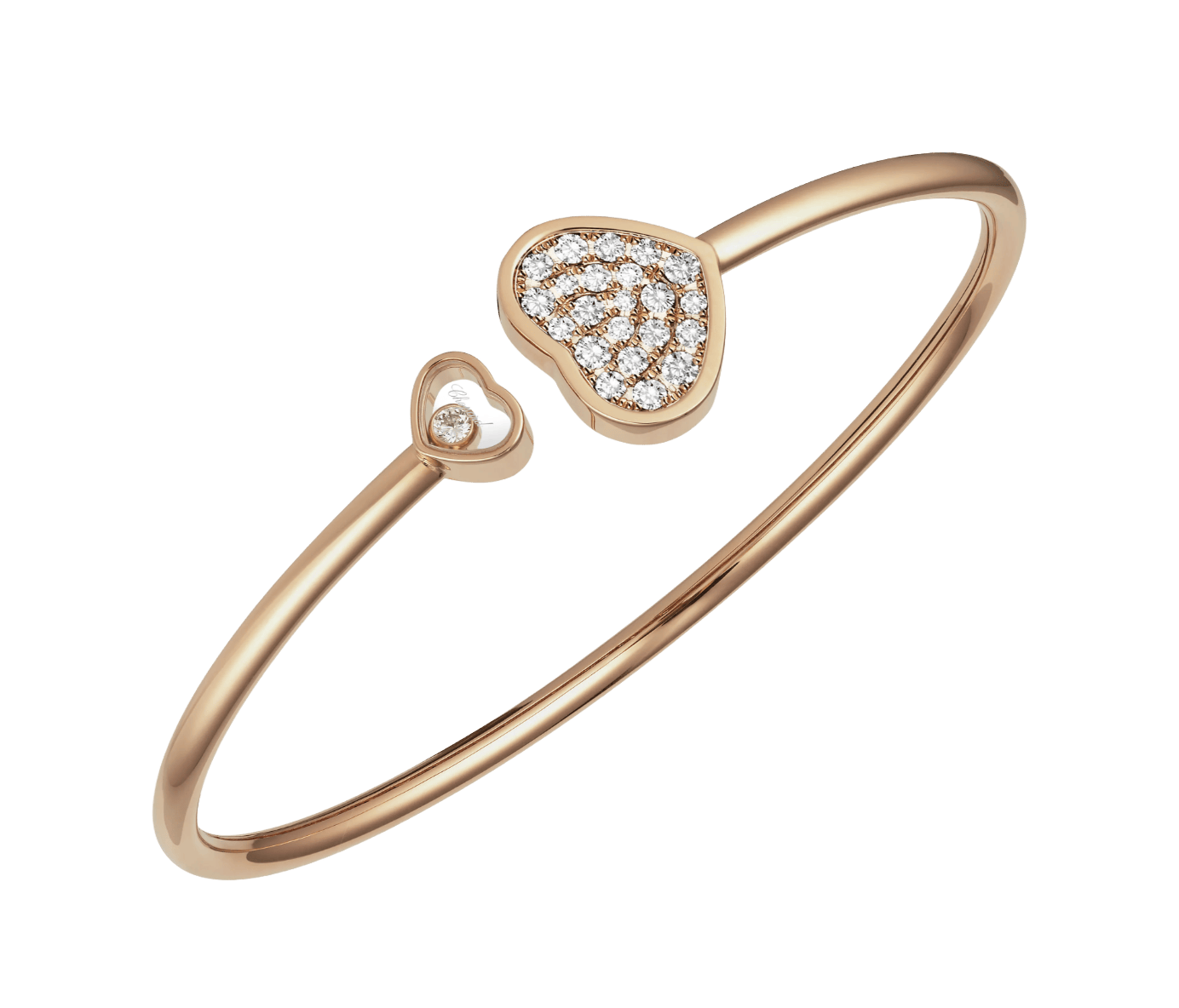Happy Heart Bangle Diamonds