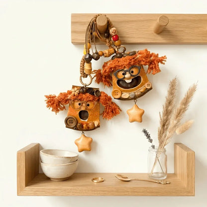 Duet Pod Sprite – dual-soul handmade collectible art figurine from natural pod | ZAPIFIY