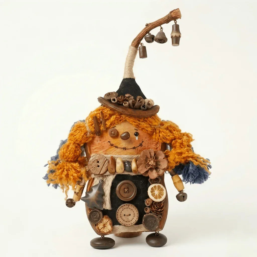 Fable Pod Sprite – autumnal handmade forest storyteller figurine from seed pod | ZAPIFIY