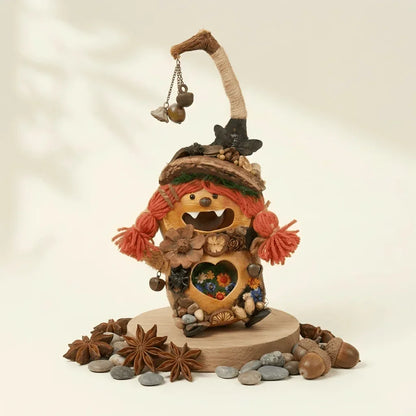 Fae Pod Sprite side view – artisan cottagecore forest spirit decor | ZAPIFIY