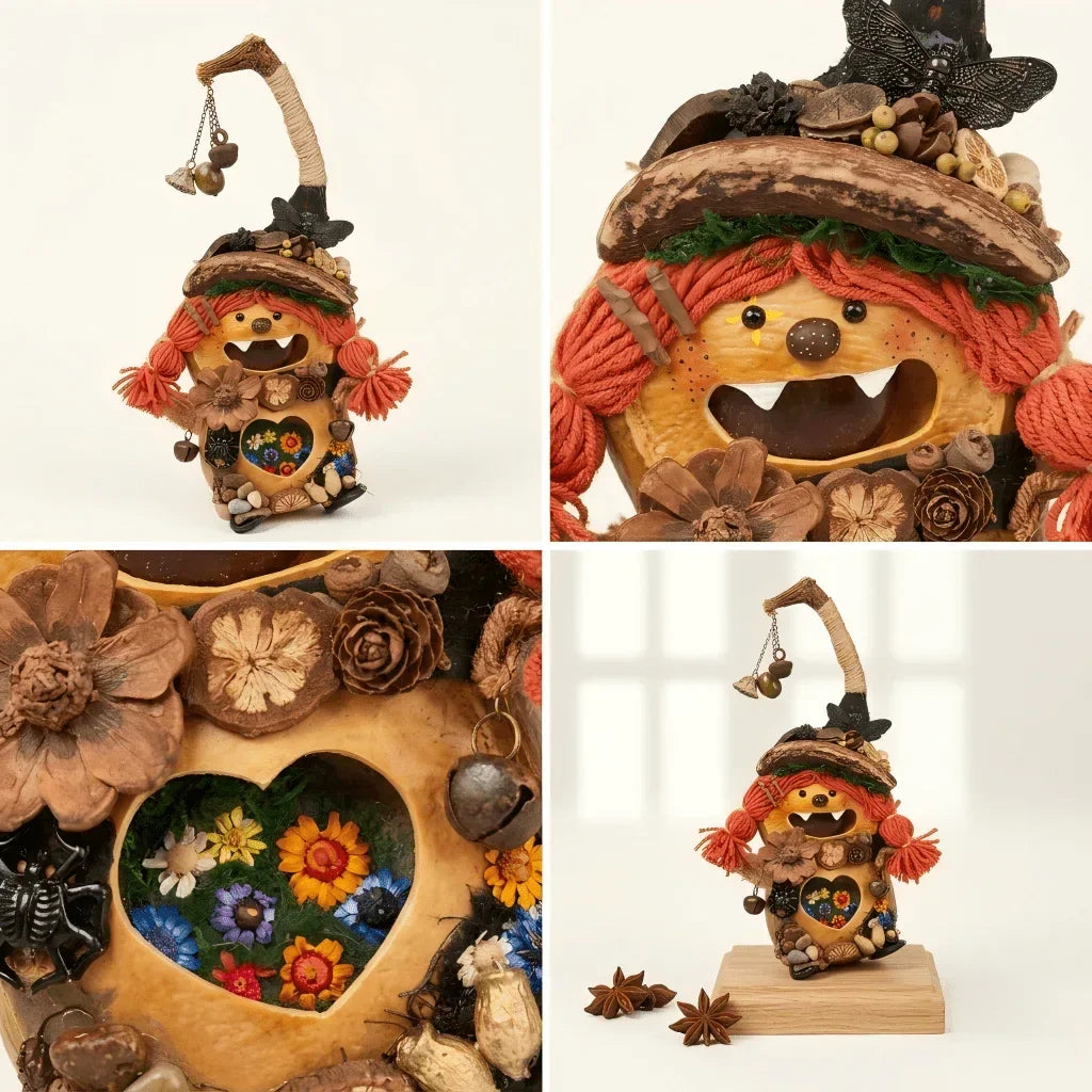 Fae Pod Sprite detail – boho woodland nature collectible handmade gift | ZAPIFIY