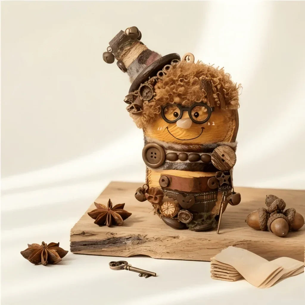 Faye Pod Sprite detail – whimsical handmade woodland collectible for book lovers | ZAPIFIY