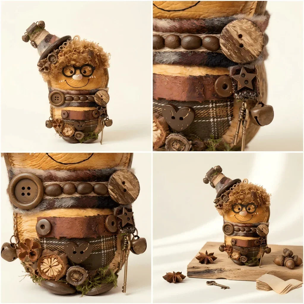 Faye Pod Sprite side view – artisan nature decor with intricate handcrafted detail | ZAPIFIY