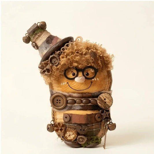 Faye Pod Sprite – mixed-media handmade forest scholar collectible figurine | ZAPIFIY